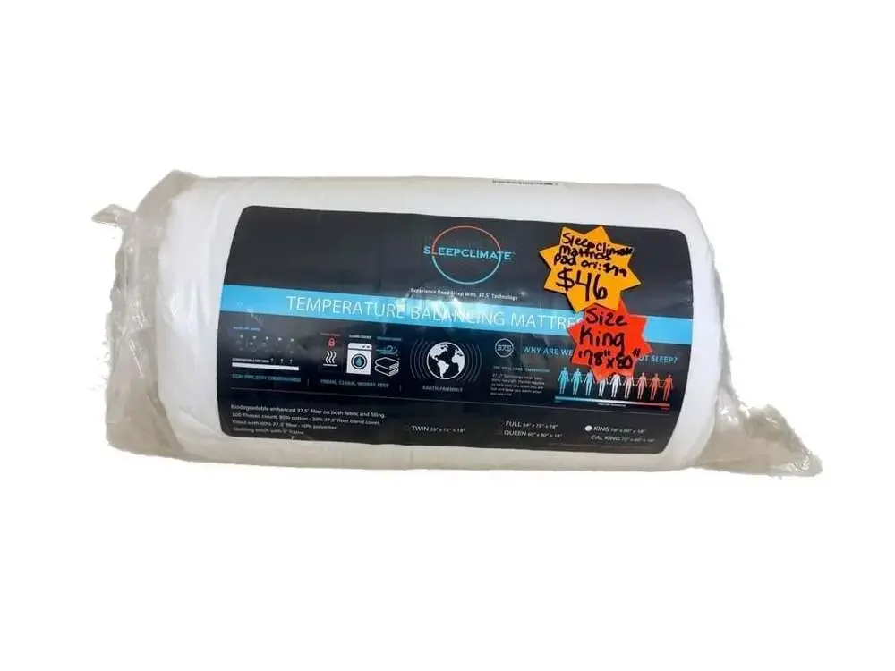 Sleep Climate Temperature Balancing Mattress Pad King Size 78x80